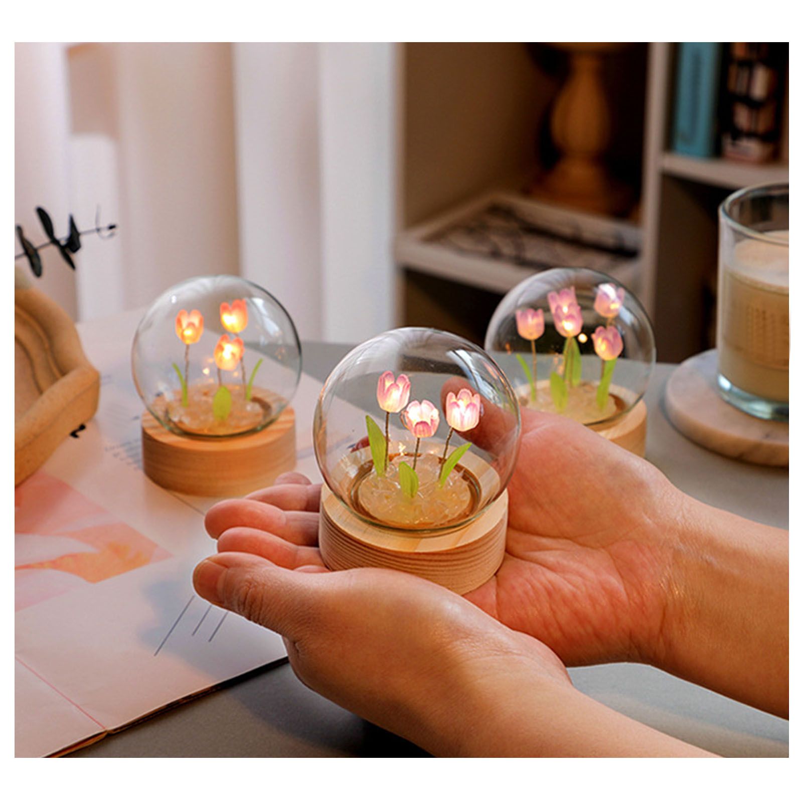 Flower Night Light Tulip Night Lamp Home Decoration Night Light Bedside Light view 11