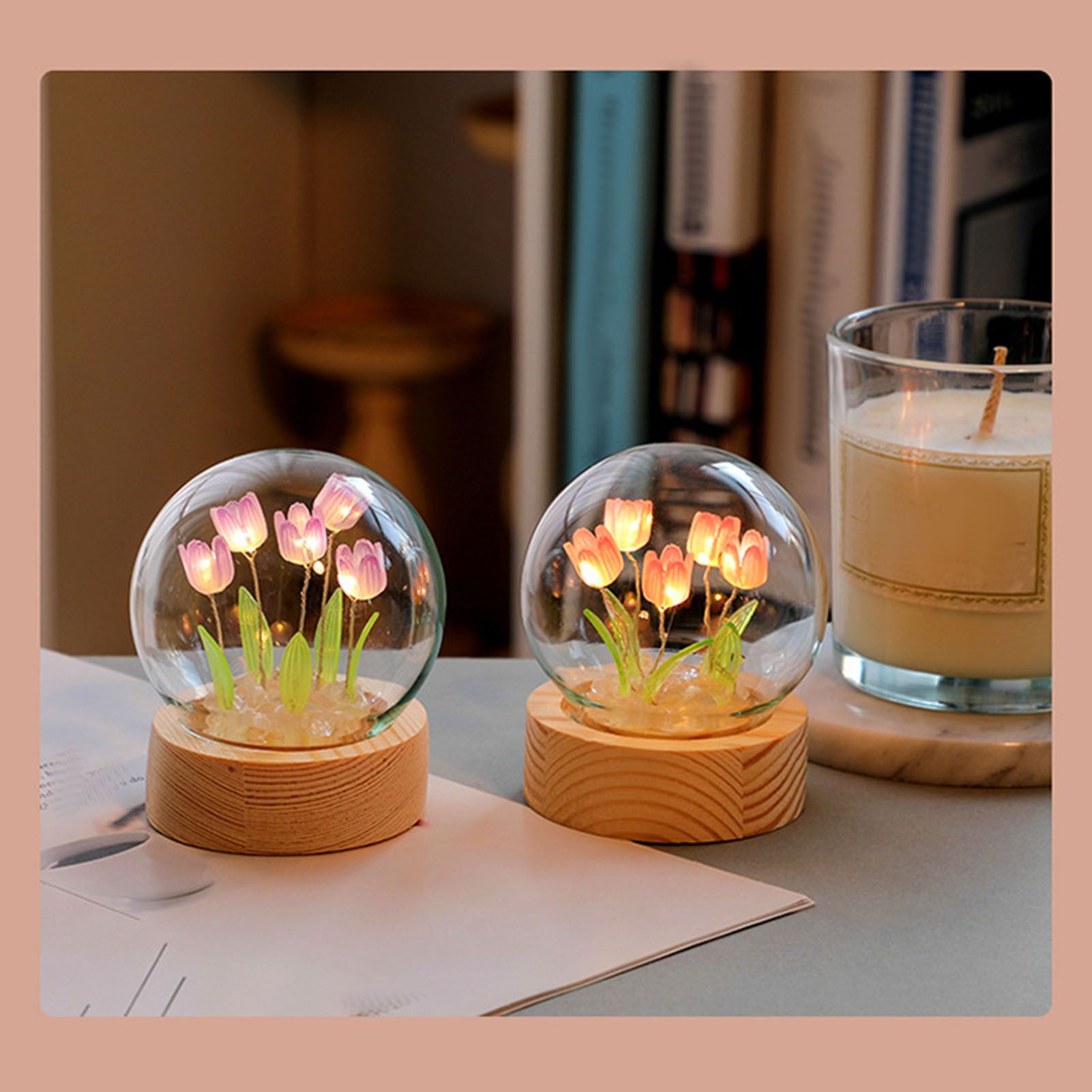 Flower Night Light Tulip Night Lamp Home Decoration Night Light Bedside Light view 12