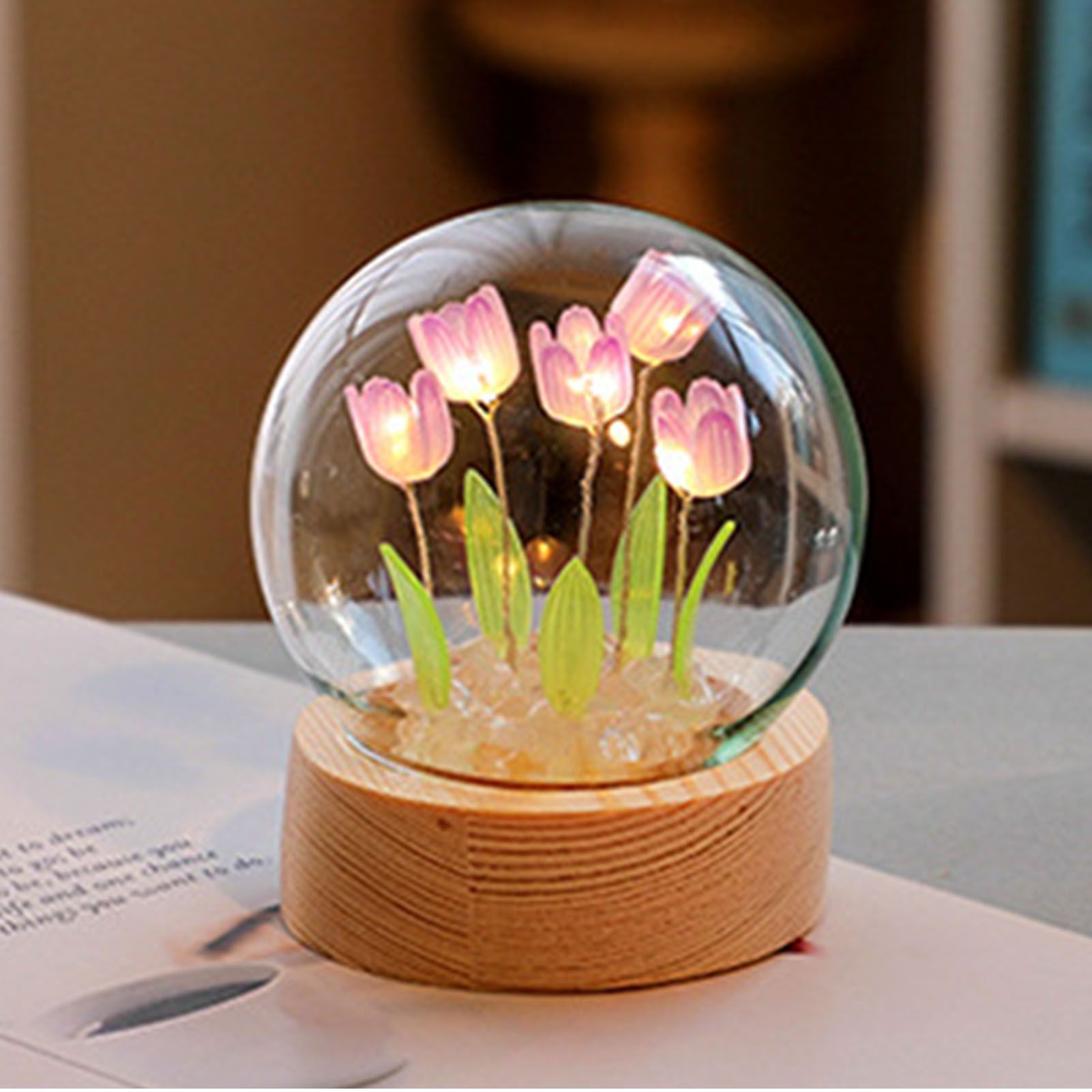 Flower Night Light Tulip Night Lamp Home Decoration Night Light Bedside Light view 10