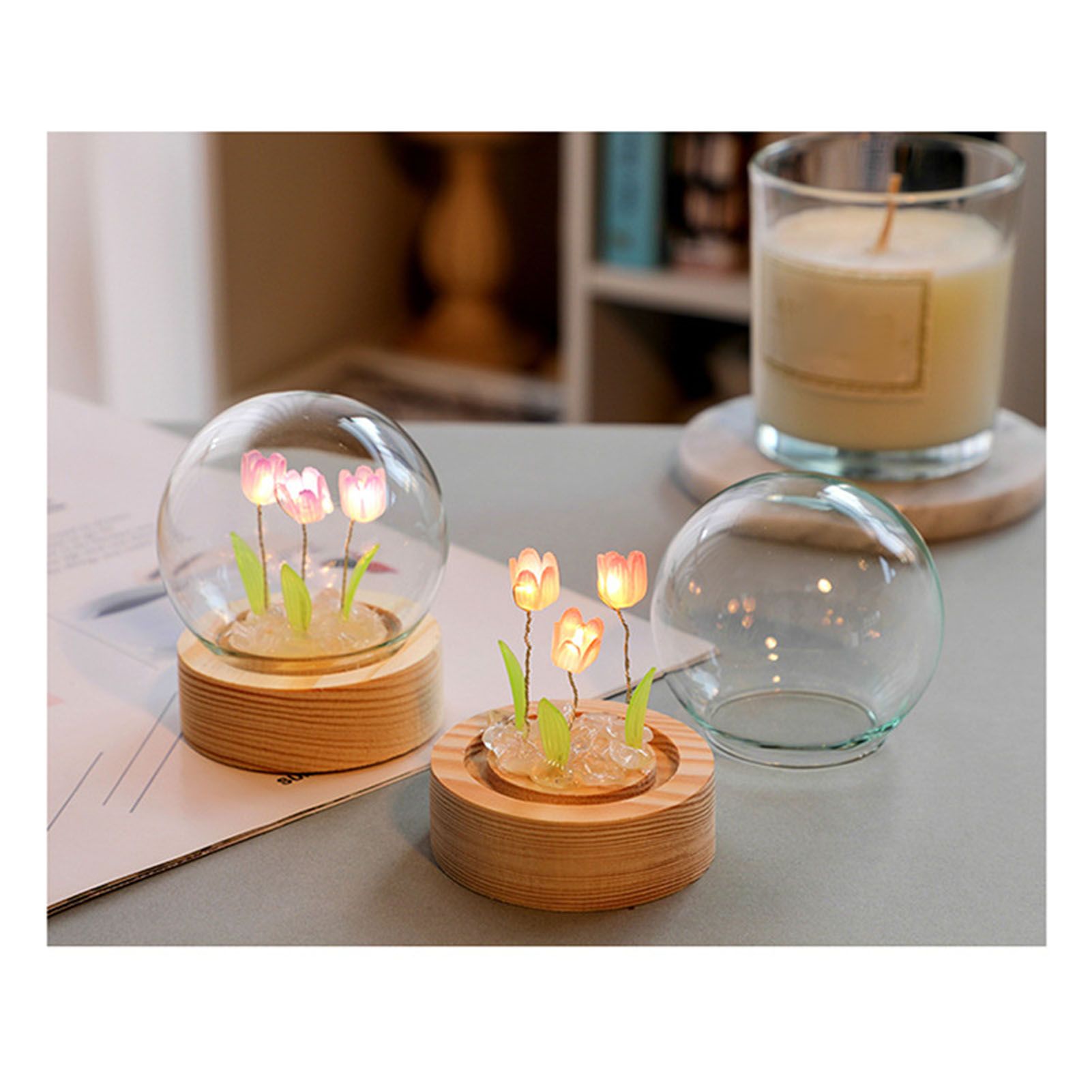 Flower Night Light Tulip Night Lamp Home Decoration Night Light Bedside Light view 14