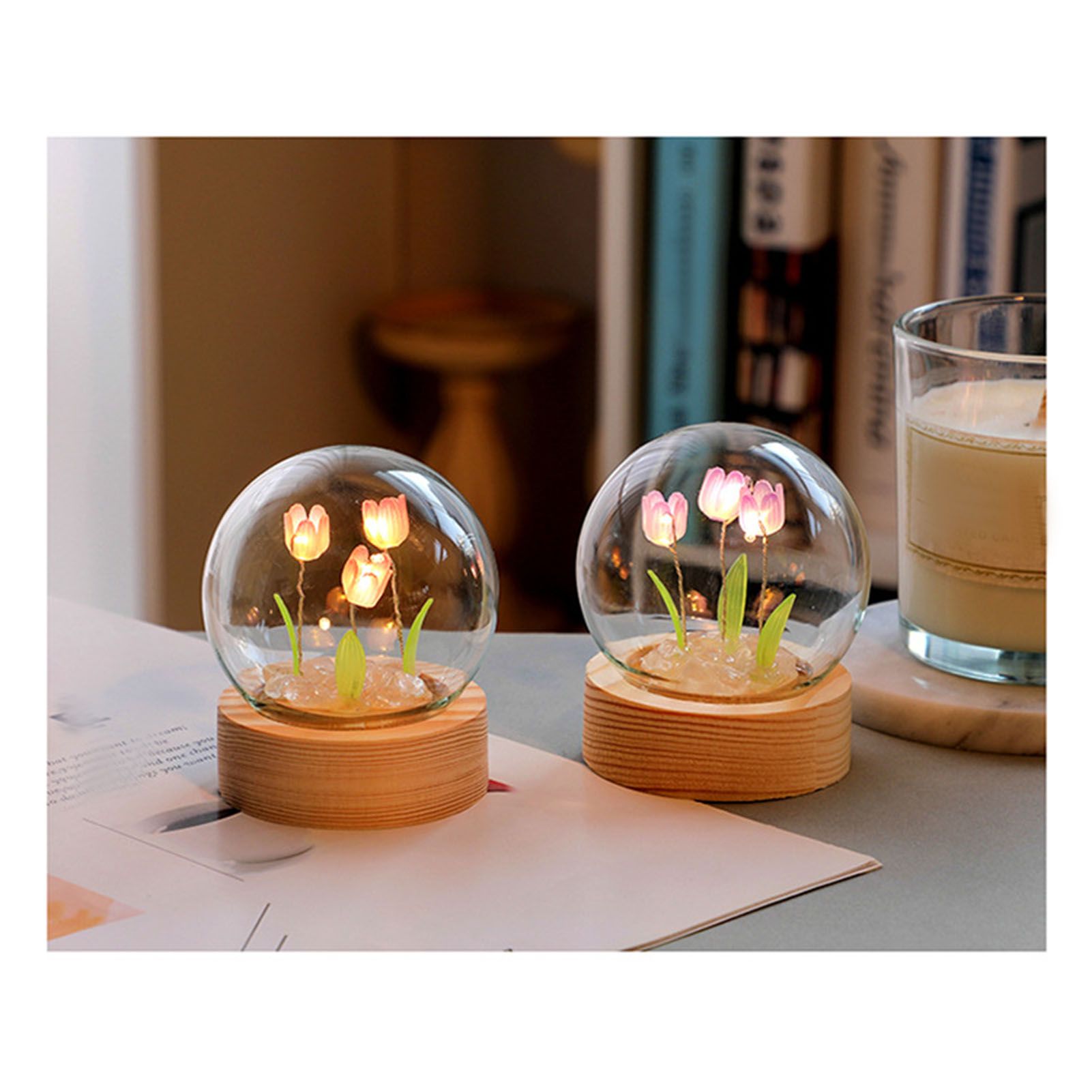 Flower Night Light Tulip Night Lamp Home Decoration Night Light Bedside Light view 15