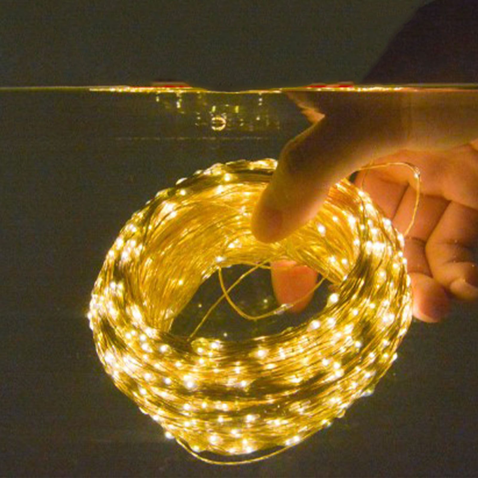 LED Solar Fairy Lights High Brightness Durable Copper Wire 50 LED Outdoor view 6