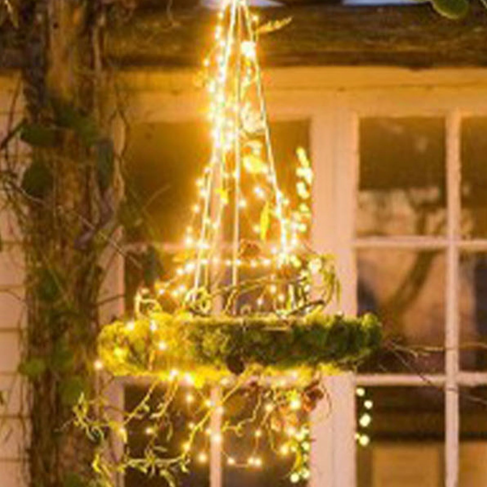 LED Solar Fairy Lights High Brightness Durable Copper Wire 50 LED Outdoor view 14