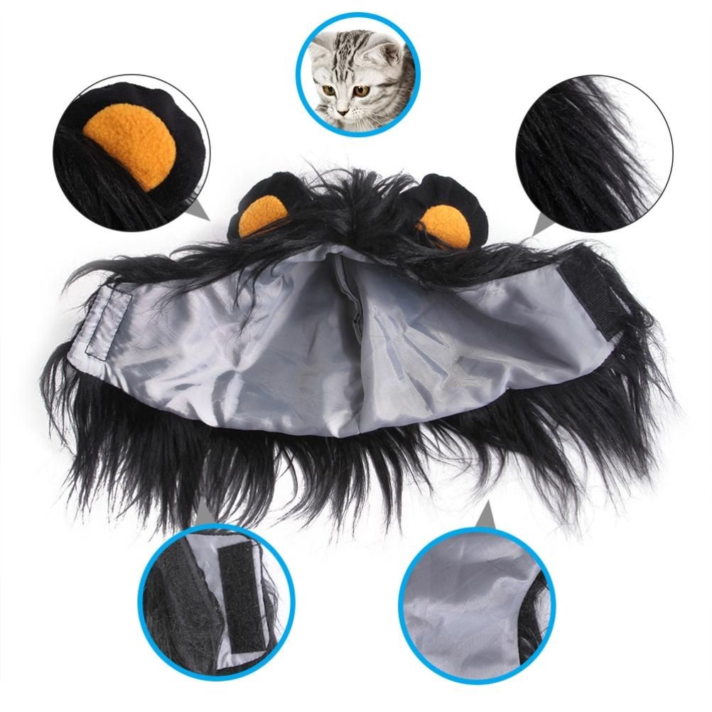 Pet Wig for Dog Cat Hair Headgear Cosplay Costume for Christmas Halloween Party view 3