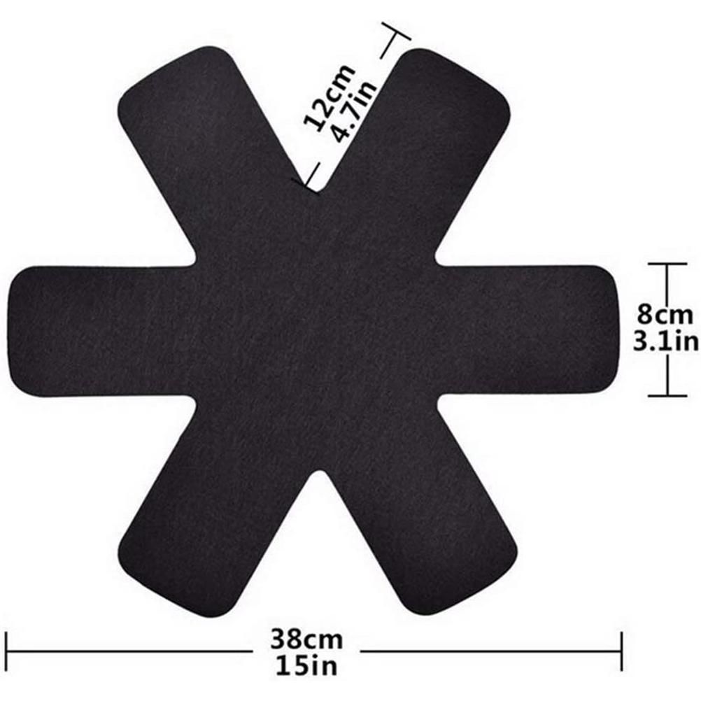 6Pcs Pan Protection Mat Stackable Insulation Pads Pot Trivet Pot Cookware view 2