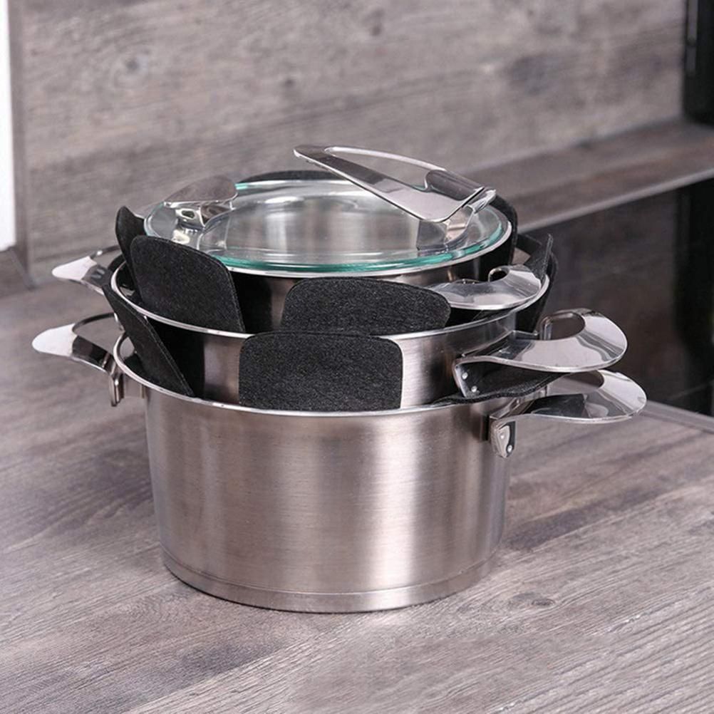 6Pcs Pan Protection Mat Stackable Insulation Pads Pot Trivet Pot Cookware view 6