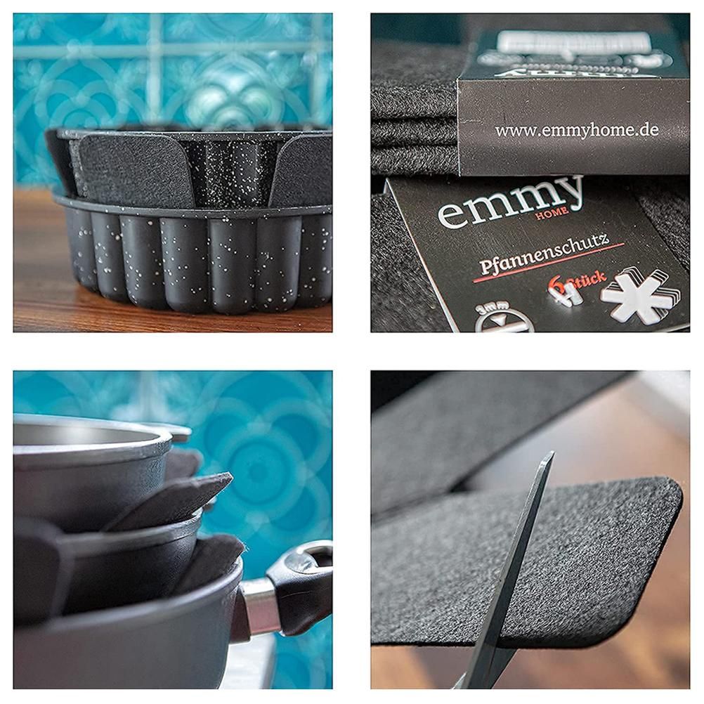 6Pcs Pan Protection Mat Stackable Insulation Pads Pot Trivet Pot Cookware view 8