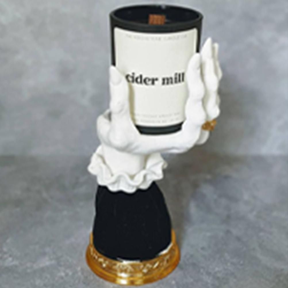 Halloween Candle Holder Witch Hand Shaped Resin Candlestick Desktop Ornaments view 7