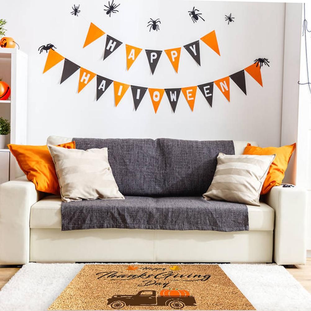 Funny Thanksgiving Doormat Anti Slip Door Mat Autumn Entryway Rug for Front view 7