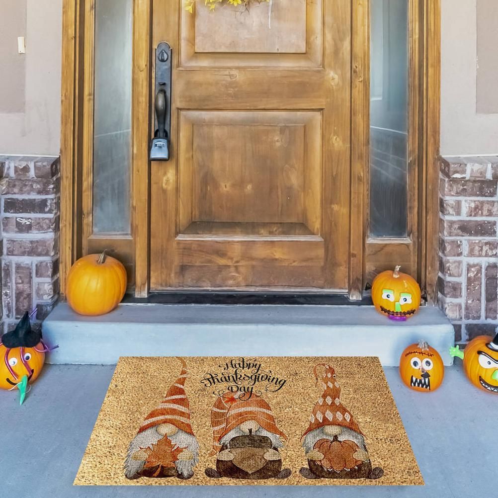 Funny Thanksgiving Doormat Anti Slip Door Mat Autumn Entryway Rug for Front view 11