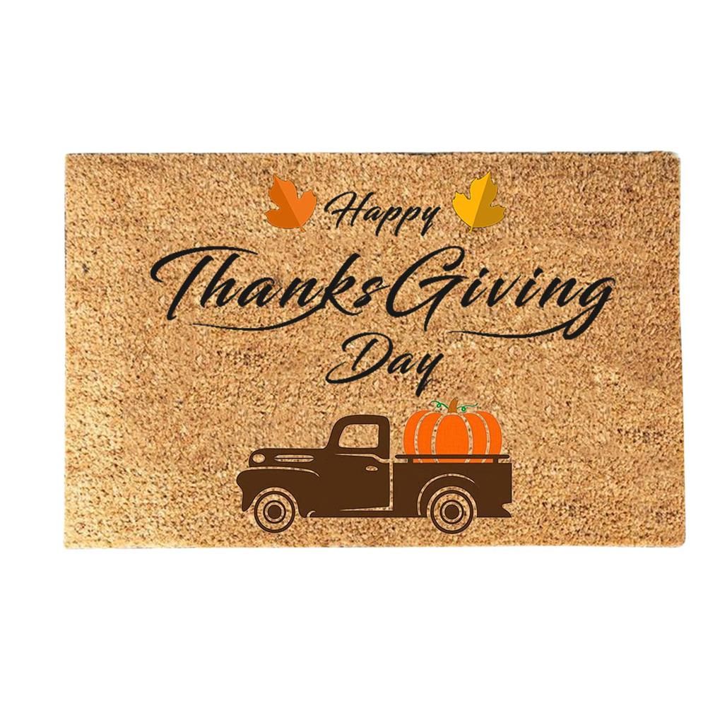 Funny Thanksgiving Doormat Anti Slip Door Mat Autumn Entryway Rug for Front view 14