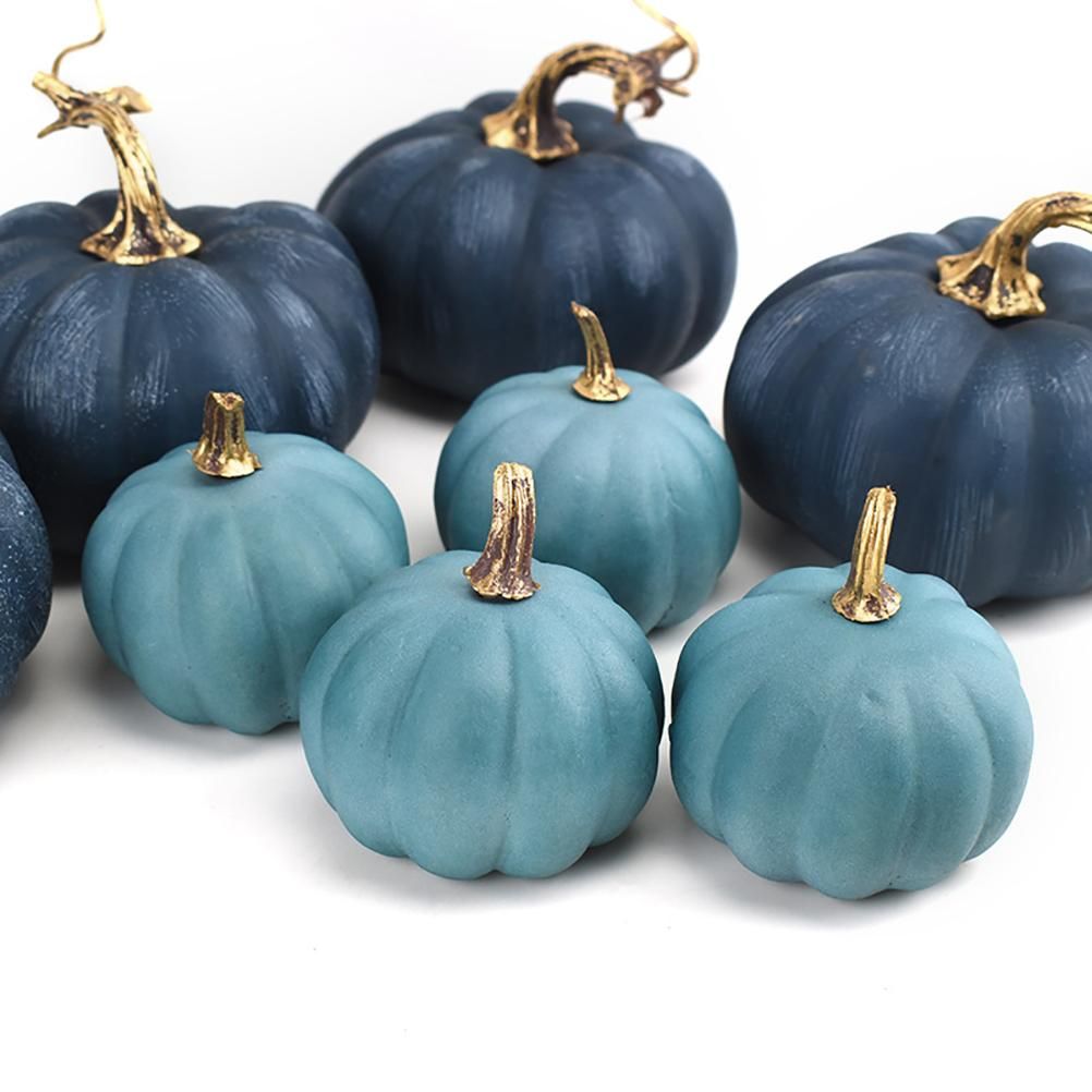 16Pcs Artificial Autumn Pumpkins Fake Foam Pumpkins for Halloween Thanksgiving view 8