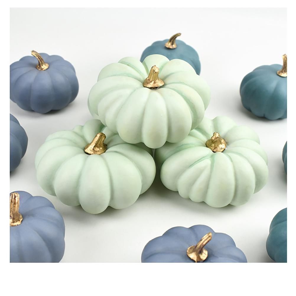 16Pcs Artificial Autumn Pumpkins Fake Foam Pumpkins for Halloween Thanksgiving view 9