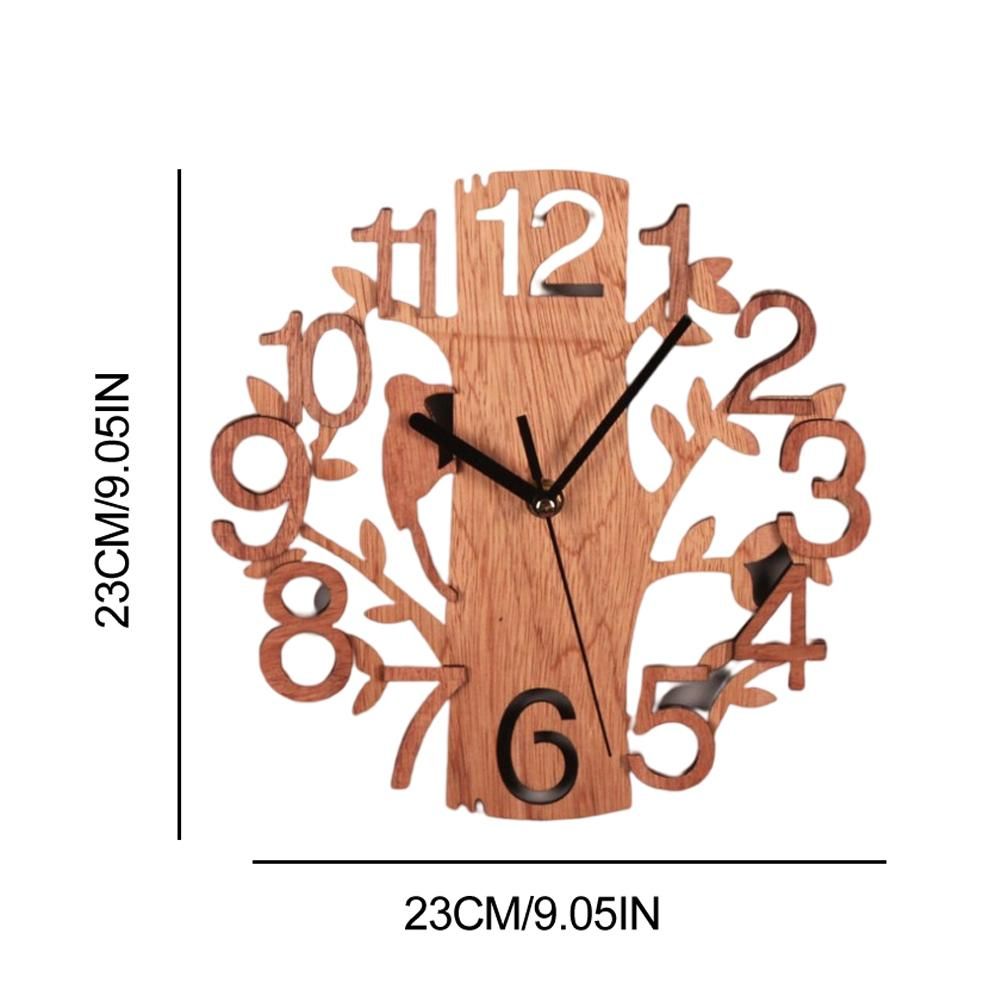 Wall Clock Tree Shape Silent Non Ticking Clock for Office Living Room Bedroom view 2