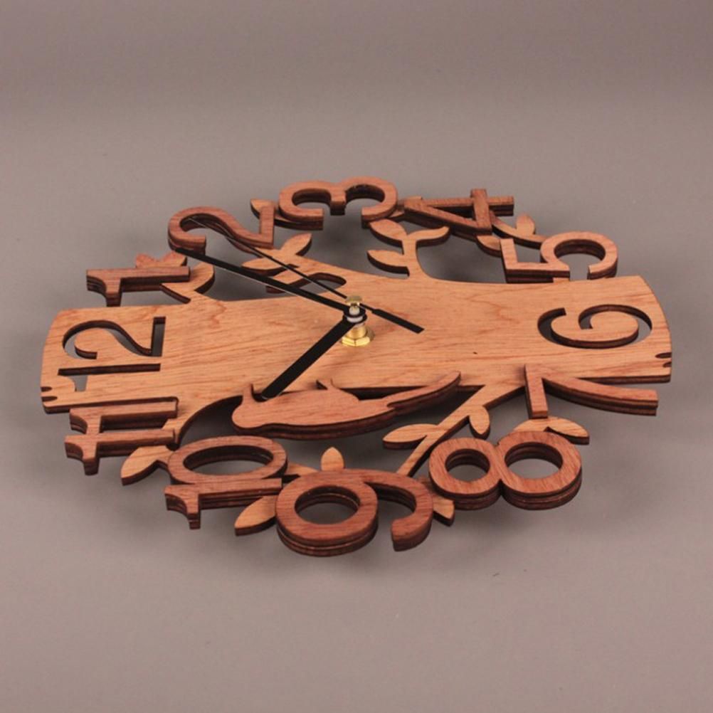 Wall Clock Tree Shape Silent Non Ticking Clock for Office Living Room Bedroom view 4