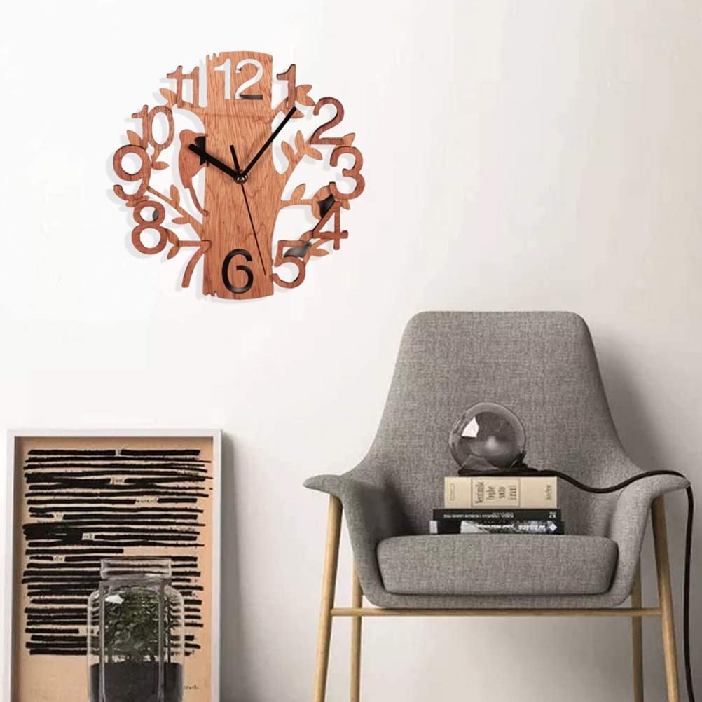 Wall Clock Tree Shape Silent Non Ticking Clock for Office Living Room Bedroom view 7
