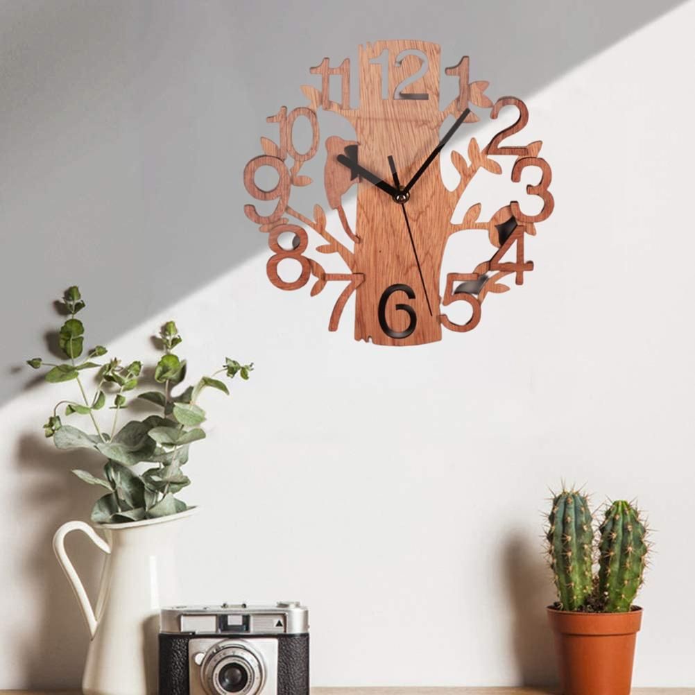 Wall Clock Tree Shape Silent Non Ticking Clock for Office Living Room Bedroom view 8