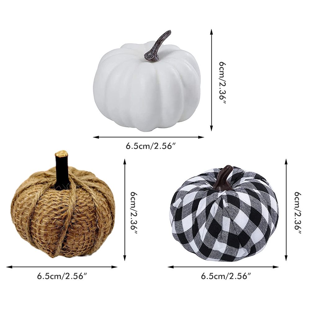 Artificial Pumpkins Harvest Fake Pumpkin Models for Fall Thanksgiving view 2