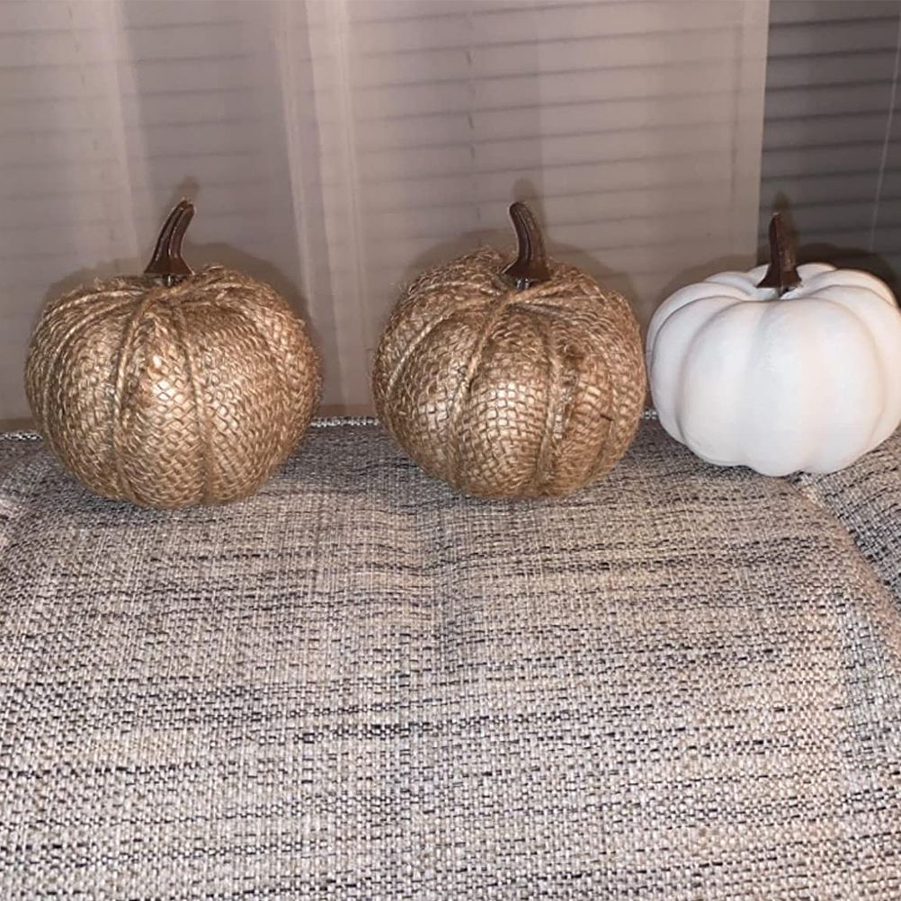 Artificial Pumpkins Harvest Fake Pumpkin Models for Fall Thanksgiving view 3