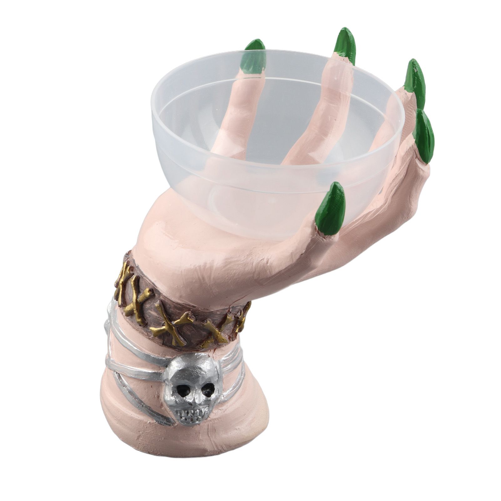 Halloween Witch Hands Snack Bowl Stand Snack Basket Resin Desktop Ornament for view 2