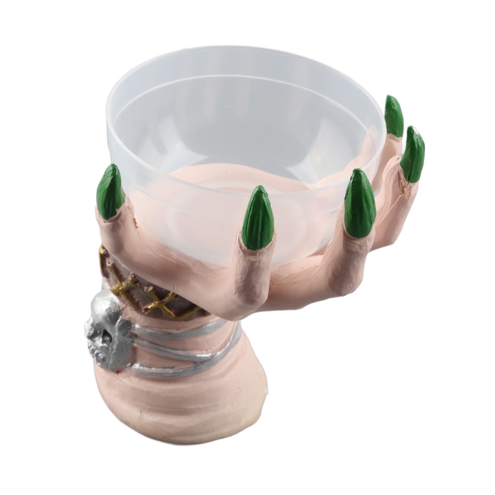 Halloween Witch Hands Snack Bowl Stand Snack Basket Resin Desktop Ornament for view 3
