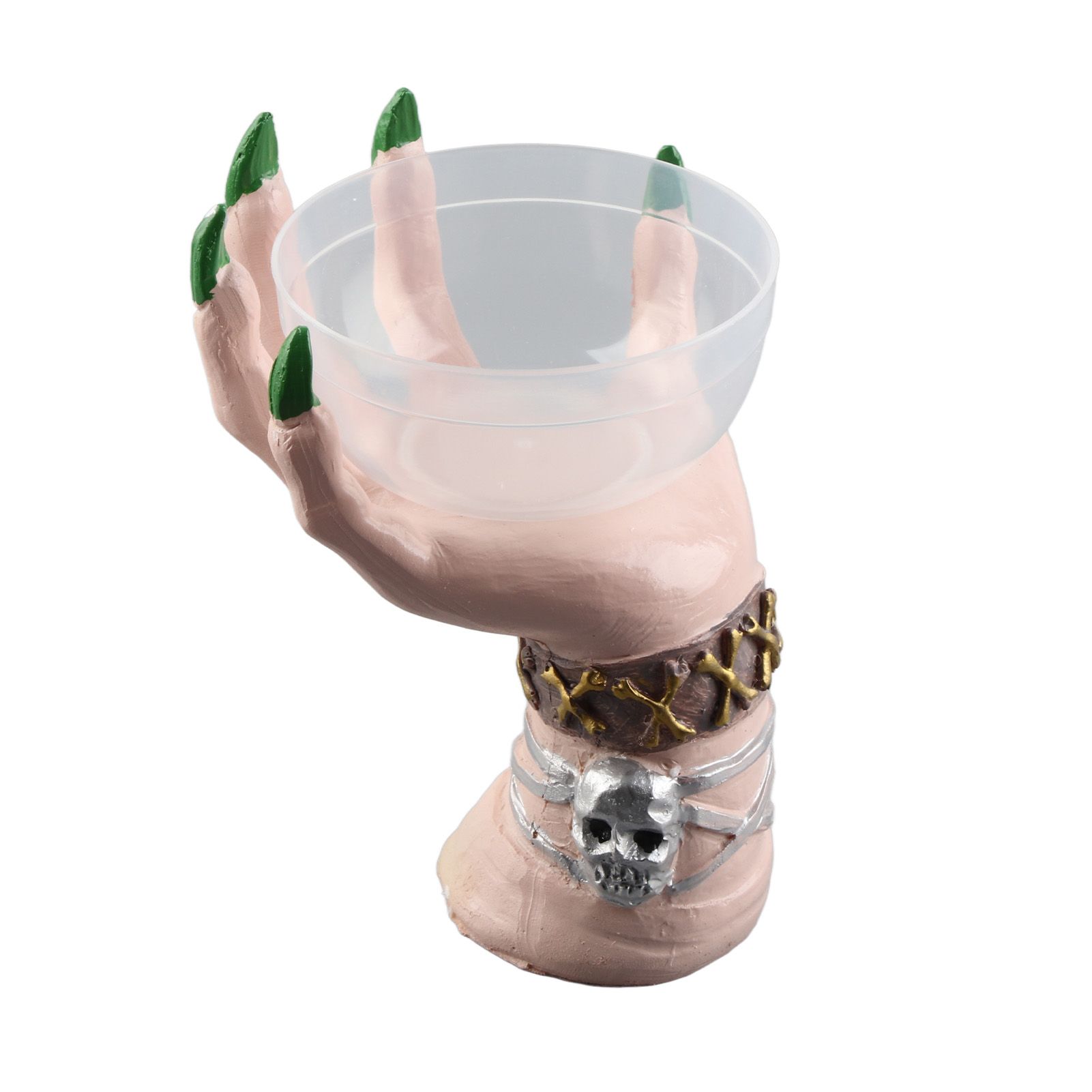 Halloween Witch Hands Snack Bowl Stand Snack Basket Resin Desktop Ornament for view 5