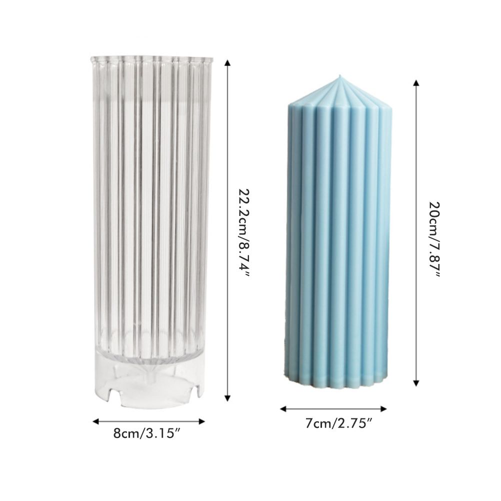 Coarse Rack Tip Scented Candle Mold Geometric Shape Plastic Candle Making view 3