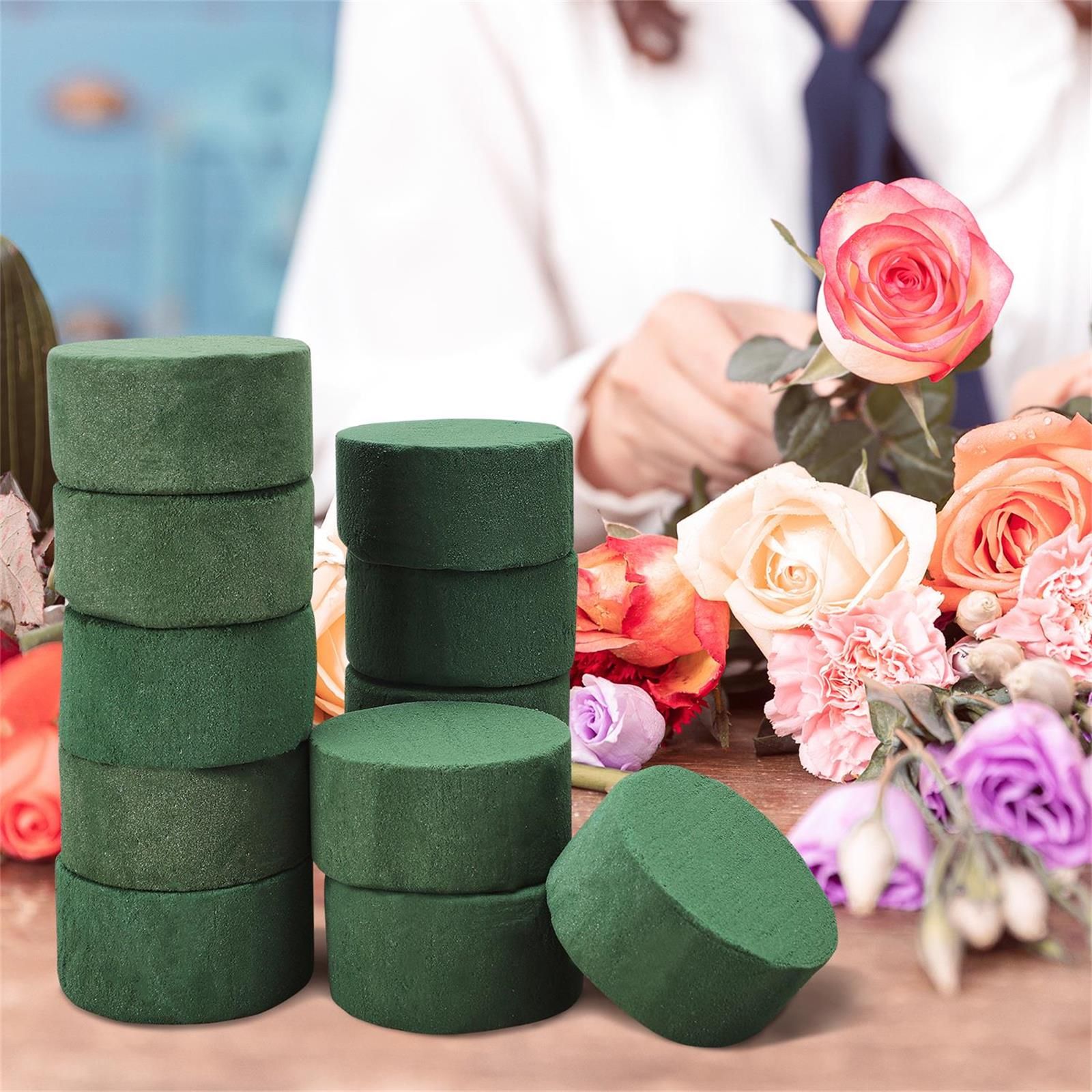 12pcs Floral Foam Round Dried Flower Foam Blocks Handmade Flower Arrangement view 12