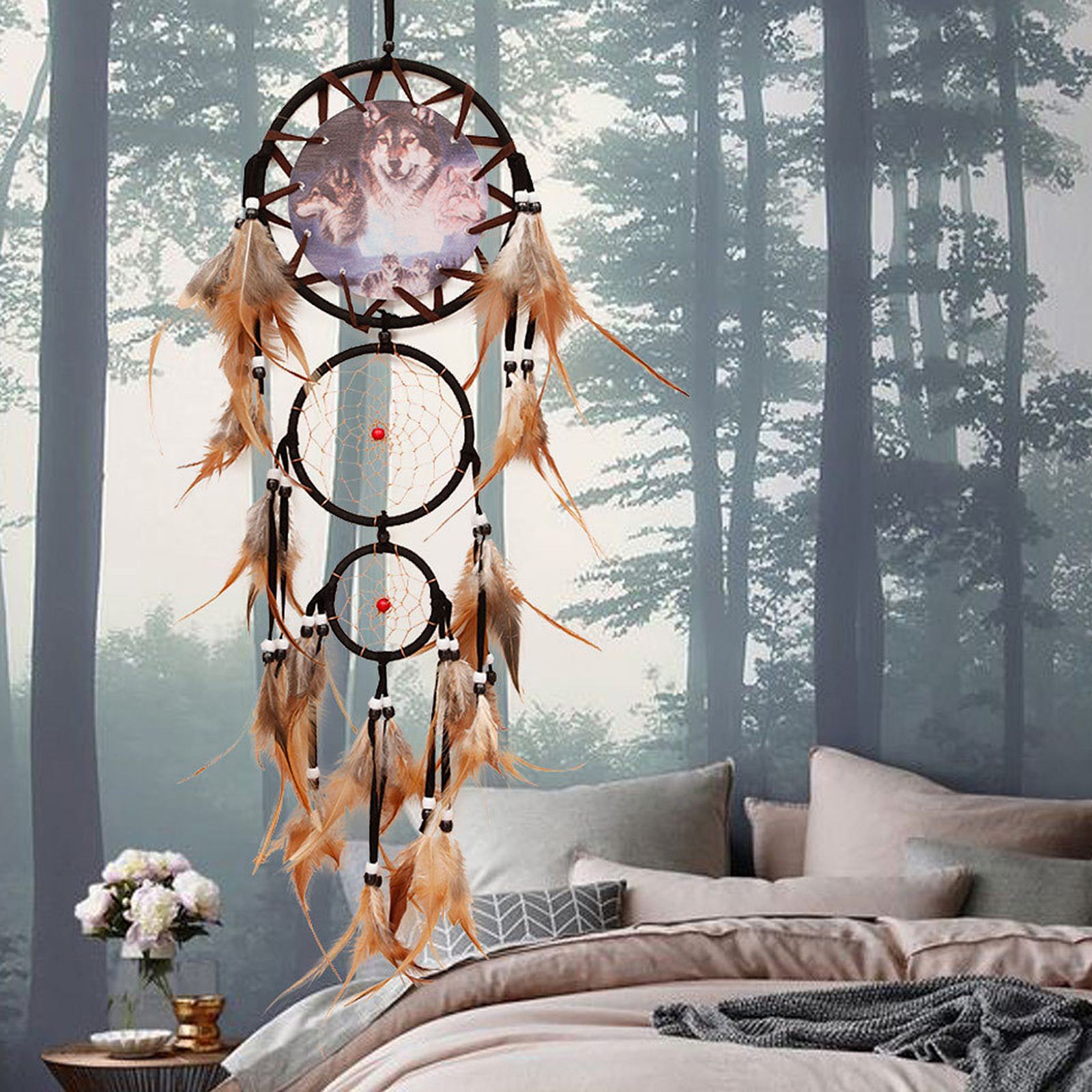 Vintage Indian Handmade Dreamcatcher Hanging Decoration Bedroom Living Room view 13