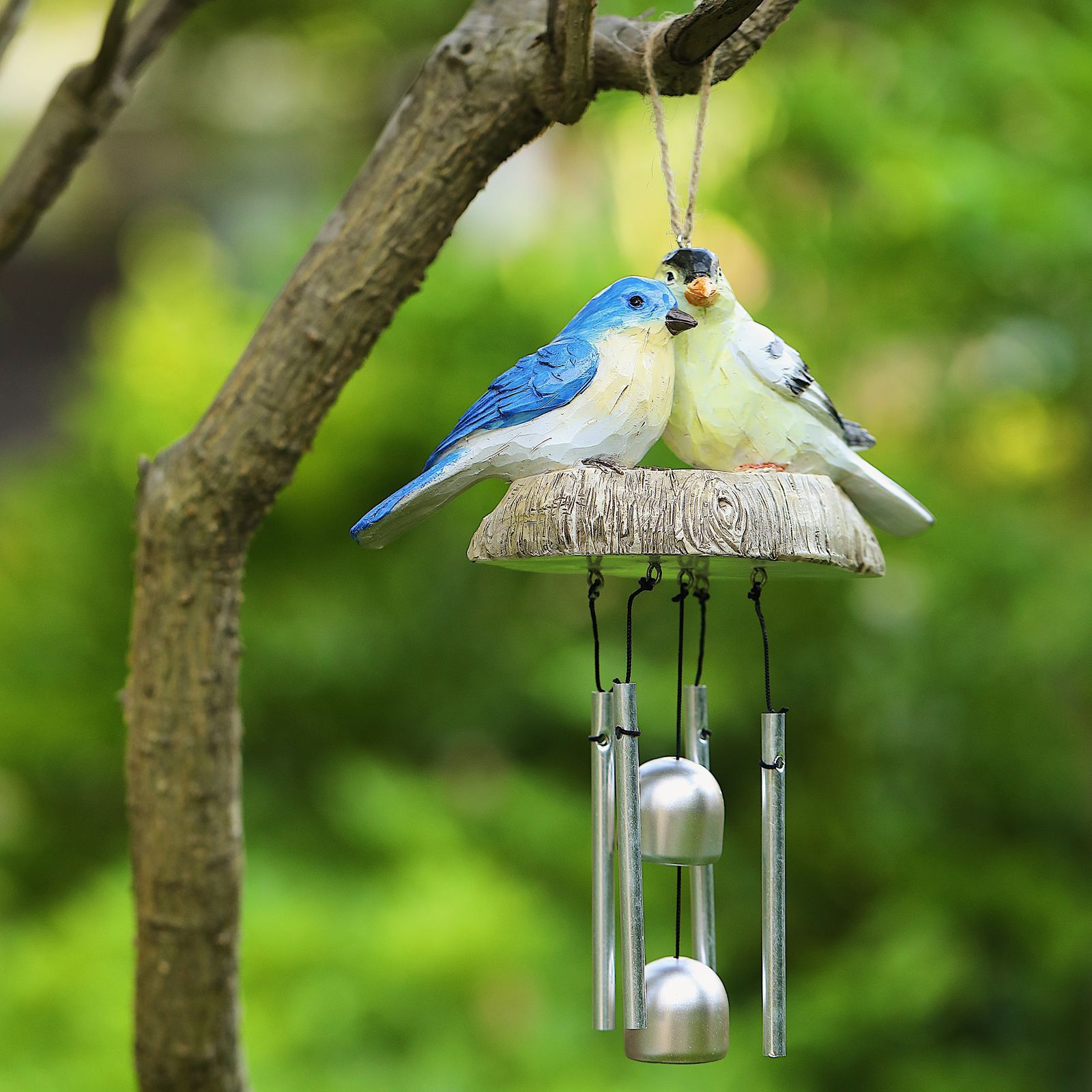 Rustic Bird Wind Chimes Outdoor Hanging Wind Chime Home Patio Decoration view 4