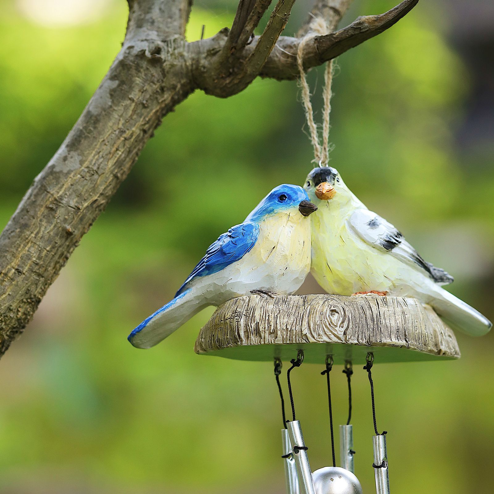 Rustic Bird Wind Chimes Outdoor Hanging Wind Chime Home Patio Decoration view 7