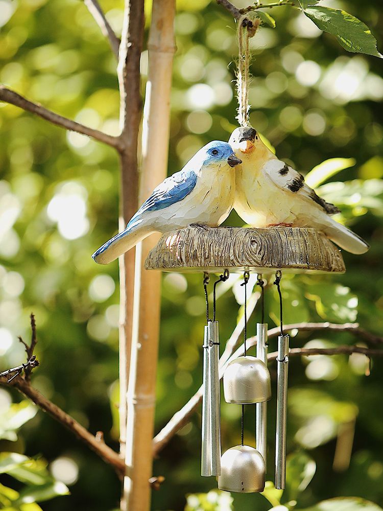Rustic Bird Wind Chimes Outdoor Hanging Wind Chime Home Patio Decoration view 8
