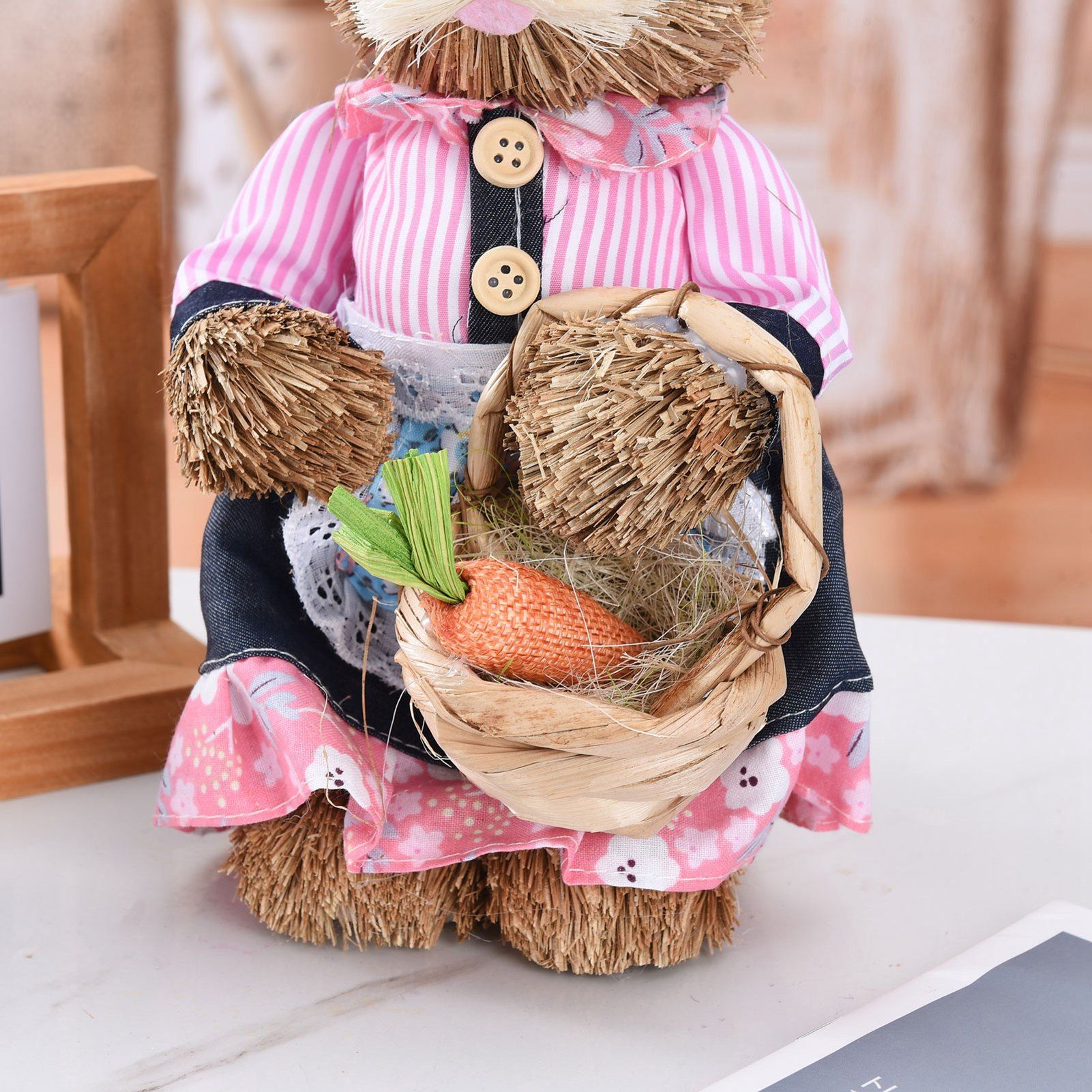 Rustic Easter Home Decor - Bunny Figurine Party Supplies view 3