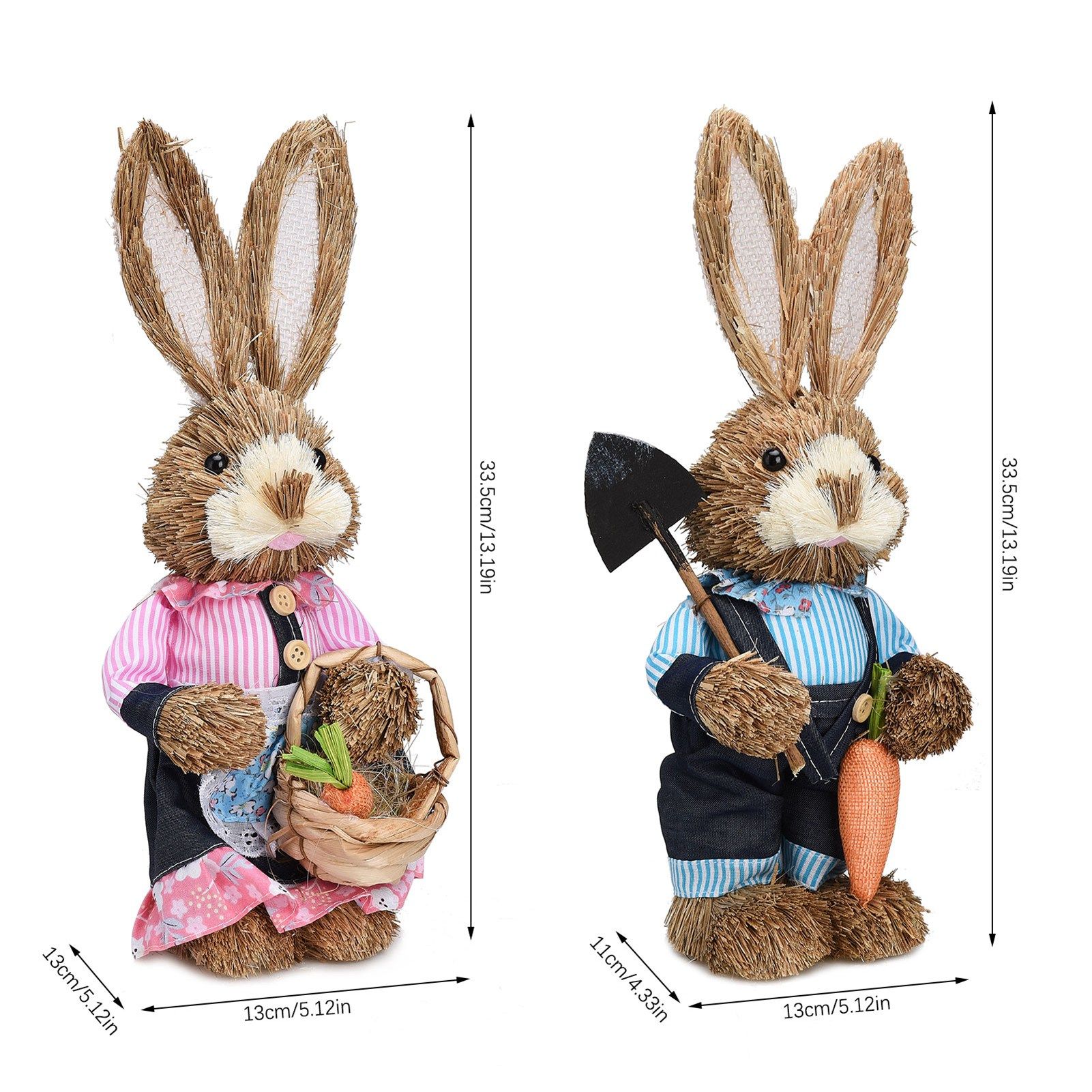 Rustic Easter Home Decor - Bunny Figurine Party Supplies view 13