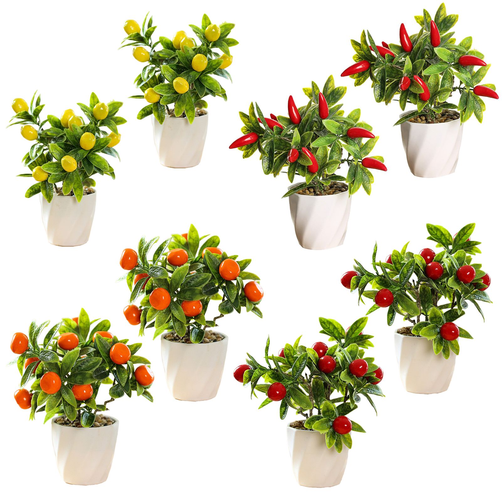 Artificial Fruit Tree Potted Small Potted Simulation Planting Pot Ornament view 5