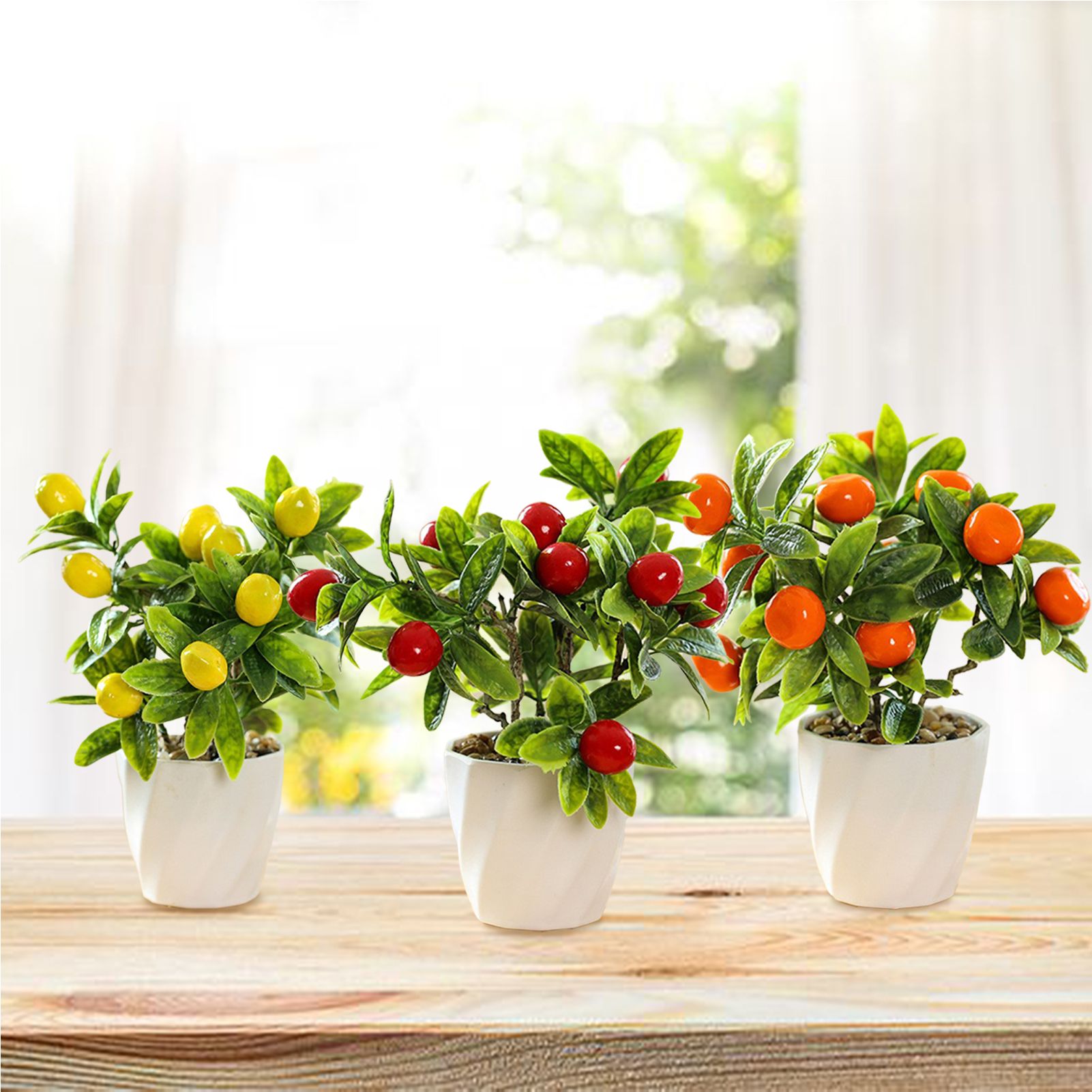 Artificial Fruit Tree Potted Small Potted Simulation Planting Pot Ornament view 7