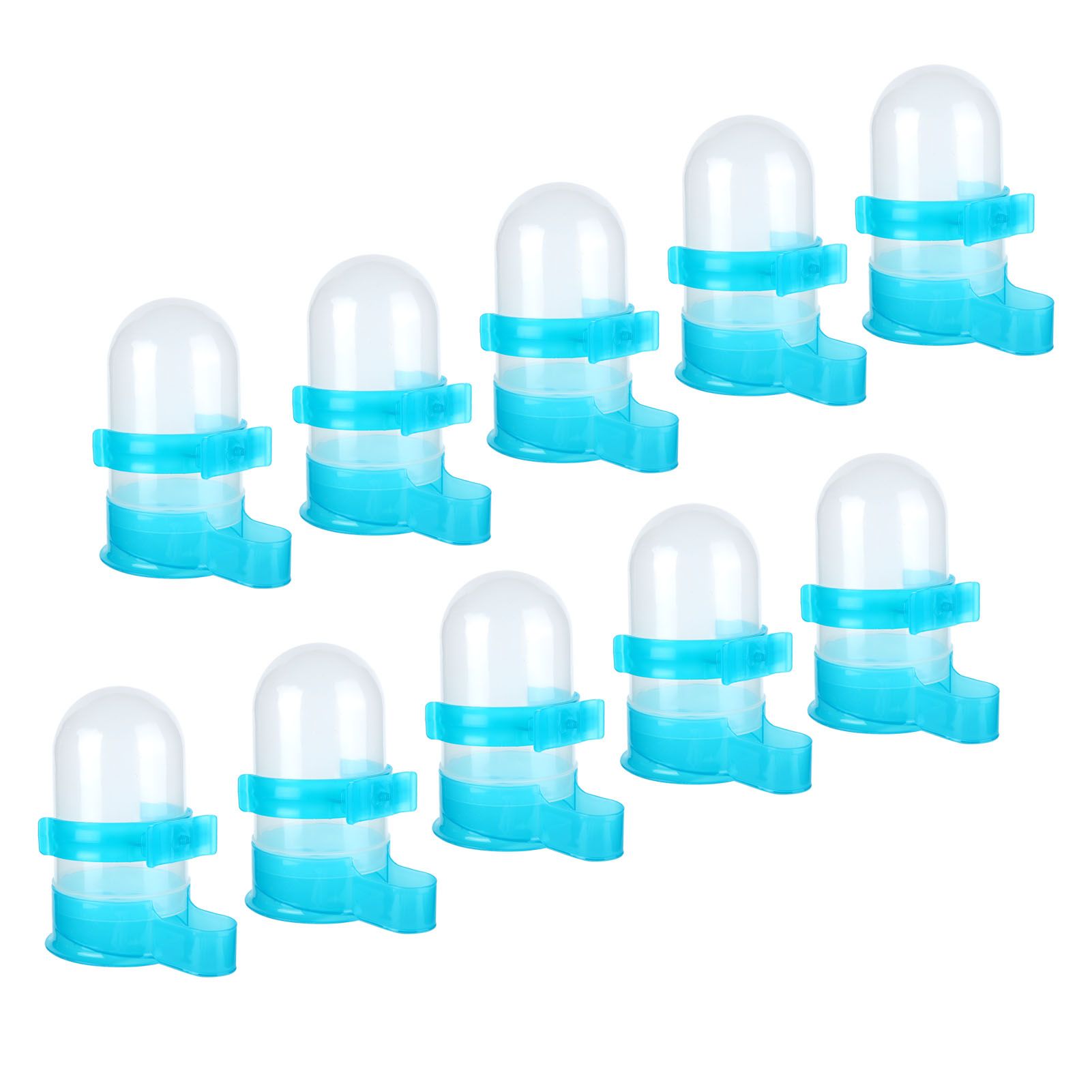 10Pcs Plastic Automatic Bird Food Feeder Hanging Bird Water Dispenser for view 2