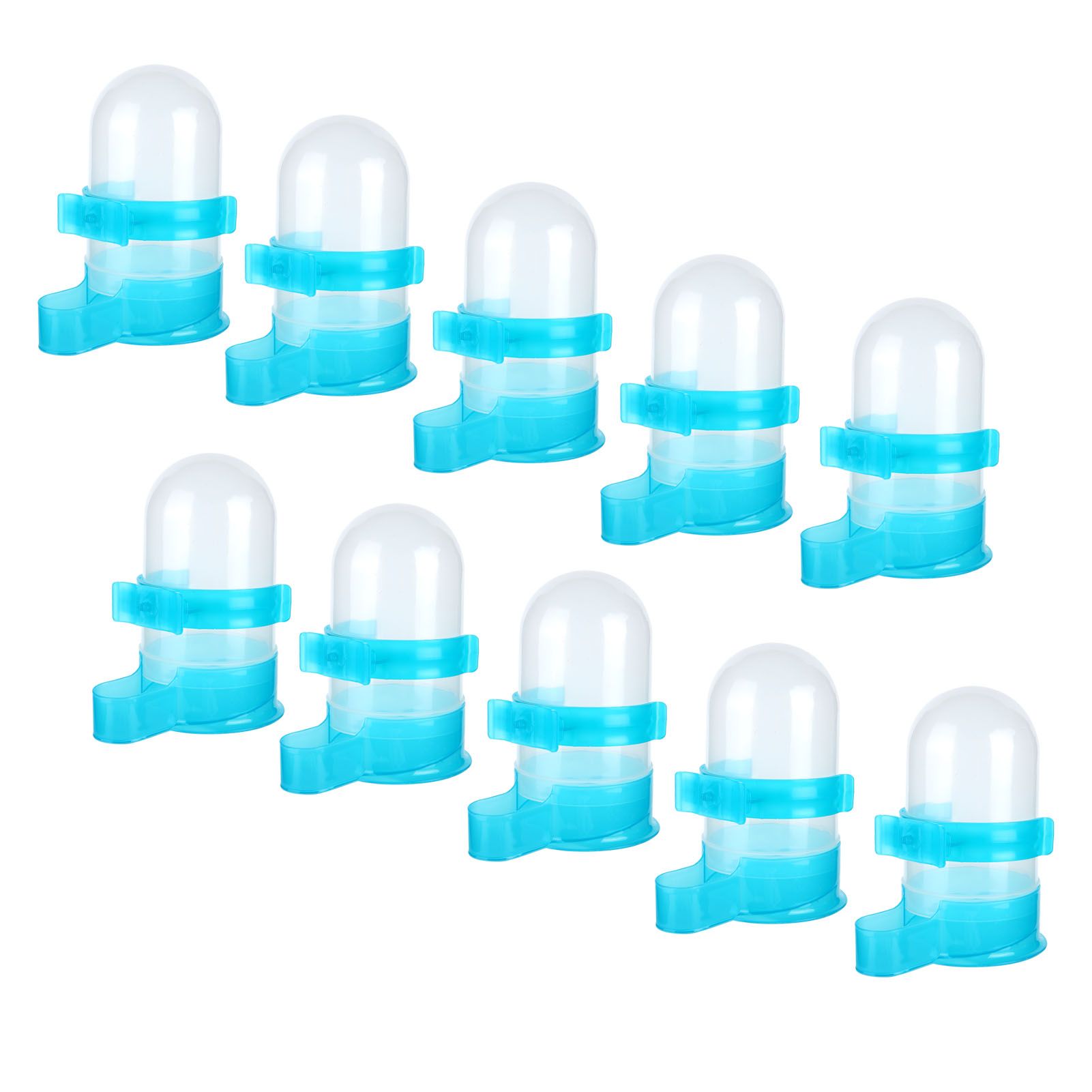 10Pcs Plastic Automatic Bird Food Feeder Hanging Bird Water Dispenser for view 3
