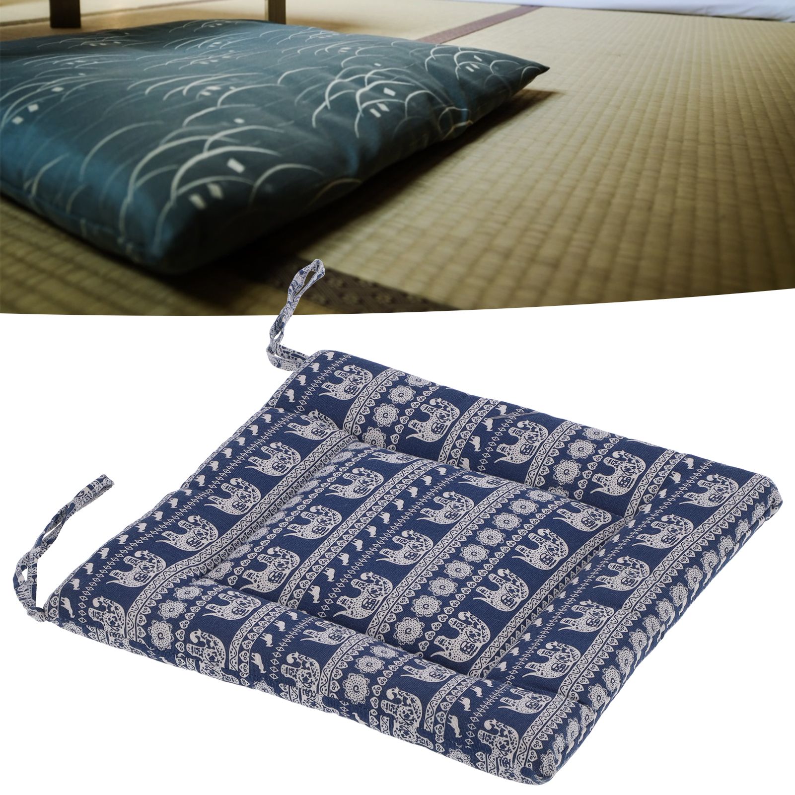 Chair Cushion Simple Pure Cotton Linen Thick NonSlip Soft Seat Cushion for view 12