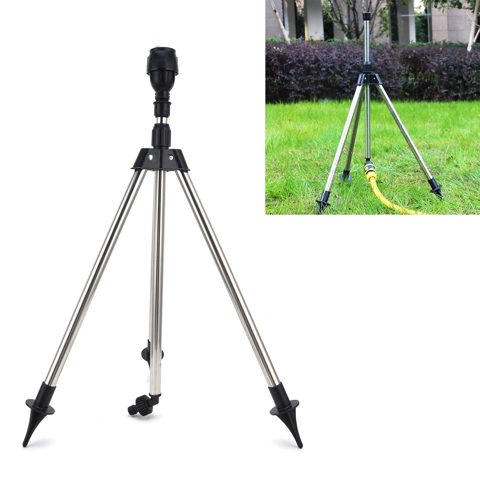 Automatic Rotating Sprinkler with Tripod 360-Degree Watering Nozzle for Garden view 12