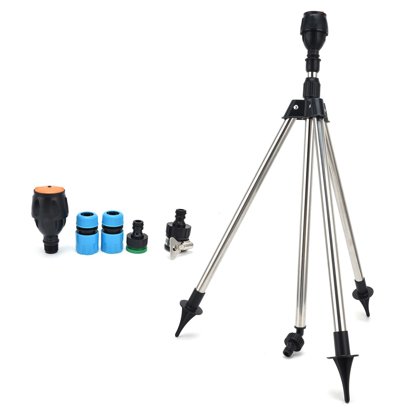 360‑Degree Rotating Sprinkler Automatic Watering Sprinkler with Tripod for view 2