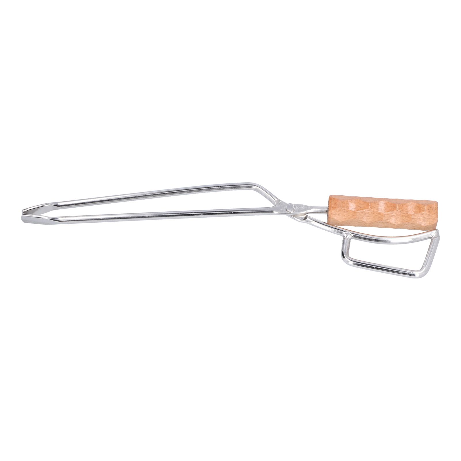 Log Tongs Beech Wood Handle Stainless Steel Clamp High Temperature Resistance view 4