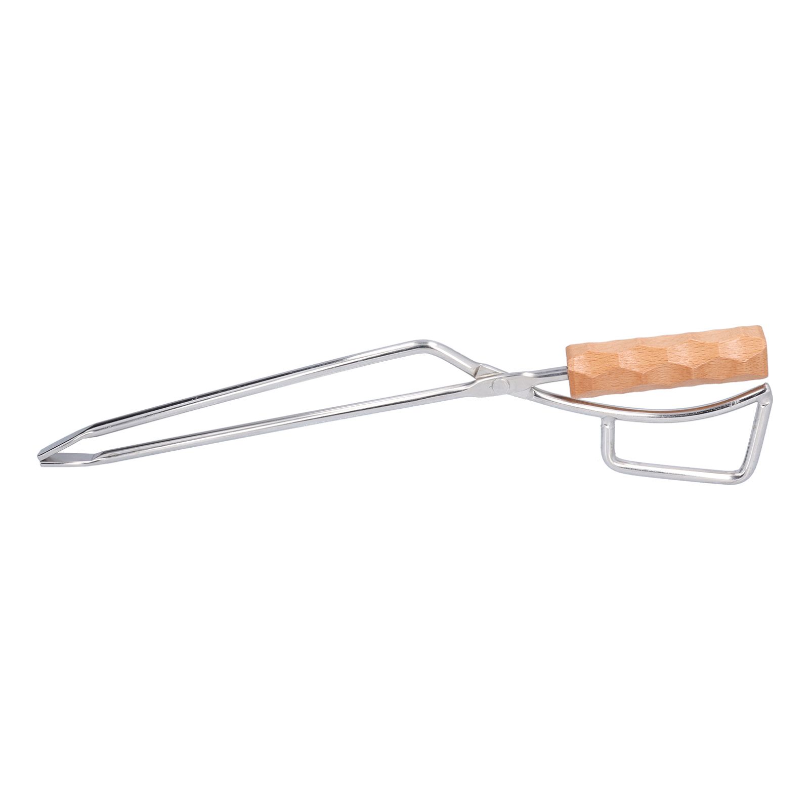 Log Tongs Beech Wood Handle Stainless Steel Clamp High Temperature Resistance view 5