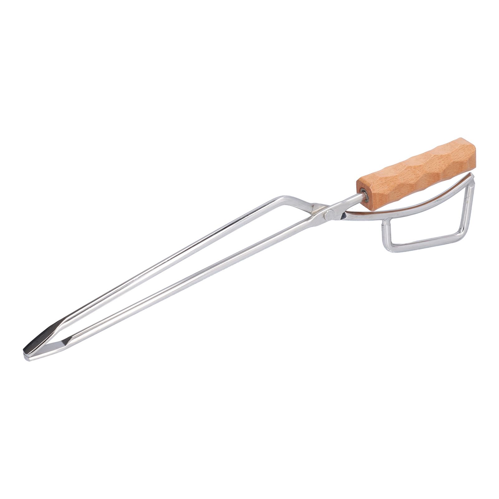 Log Tongs Beech Wood Handle Stainless Steel Clamp High Temperature Resistance view 6