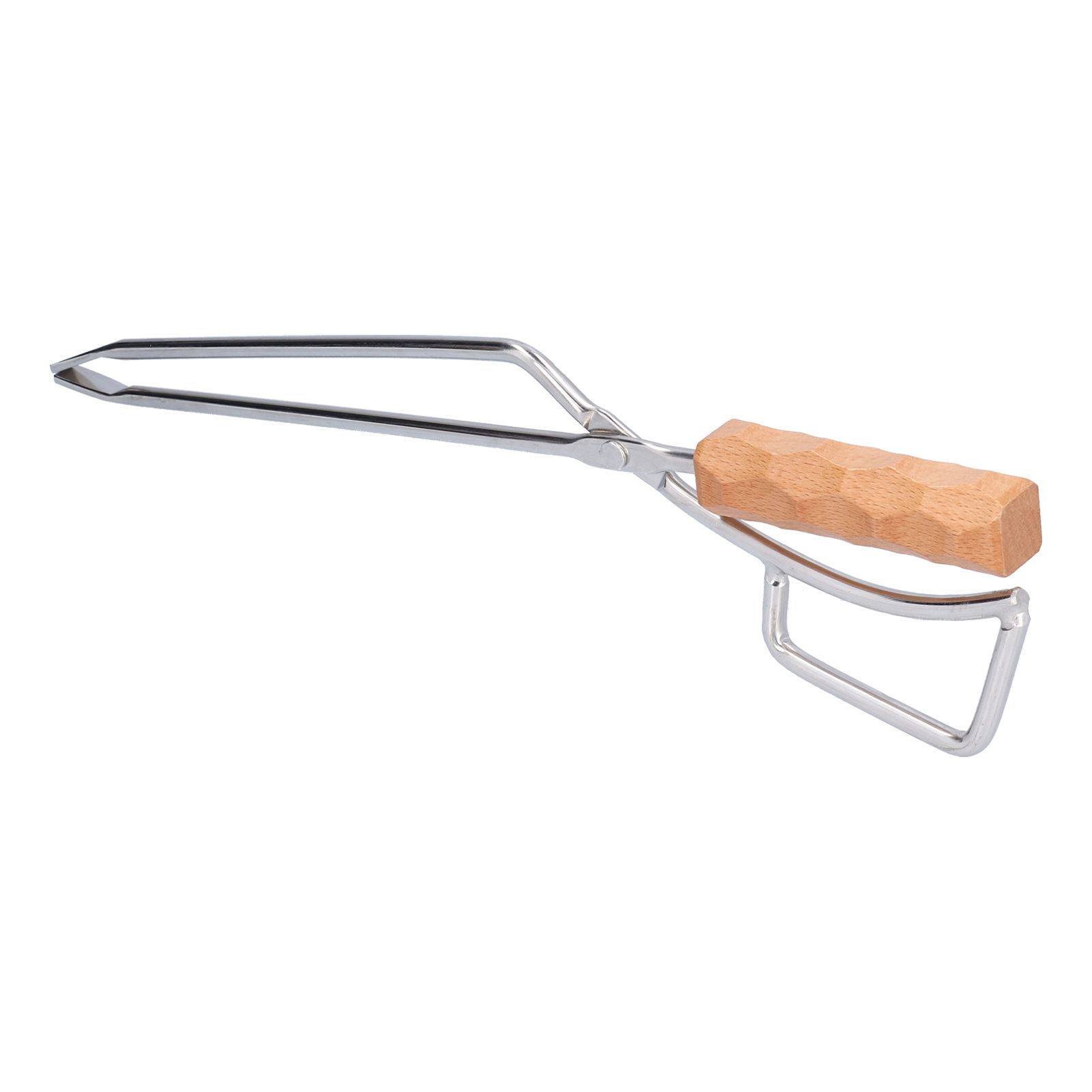 Log Tongs Beech Wood Handle Stainless Steel Clamp High Temperature Resistance view 7