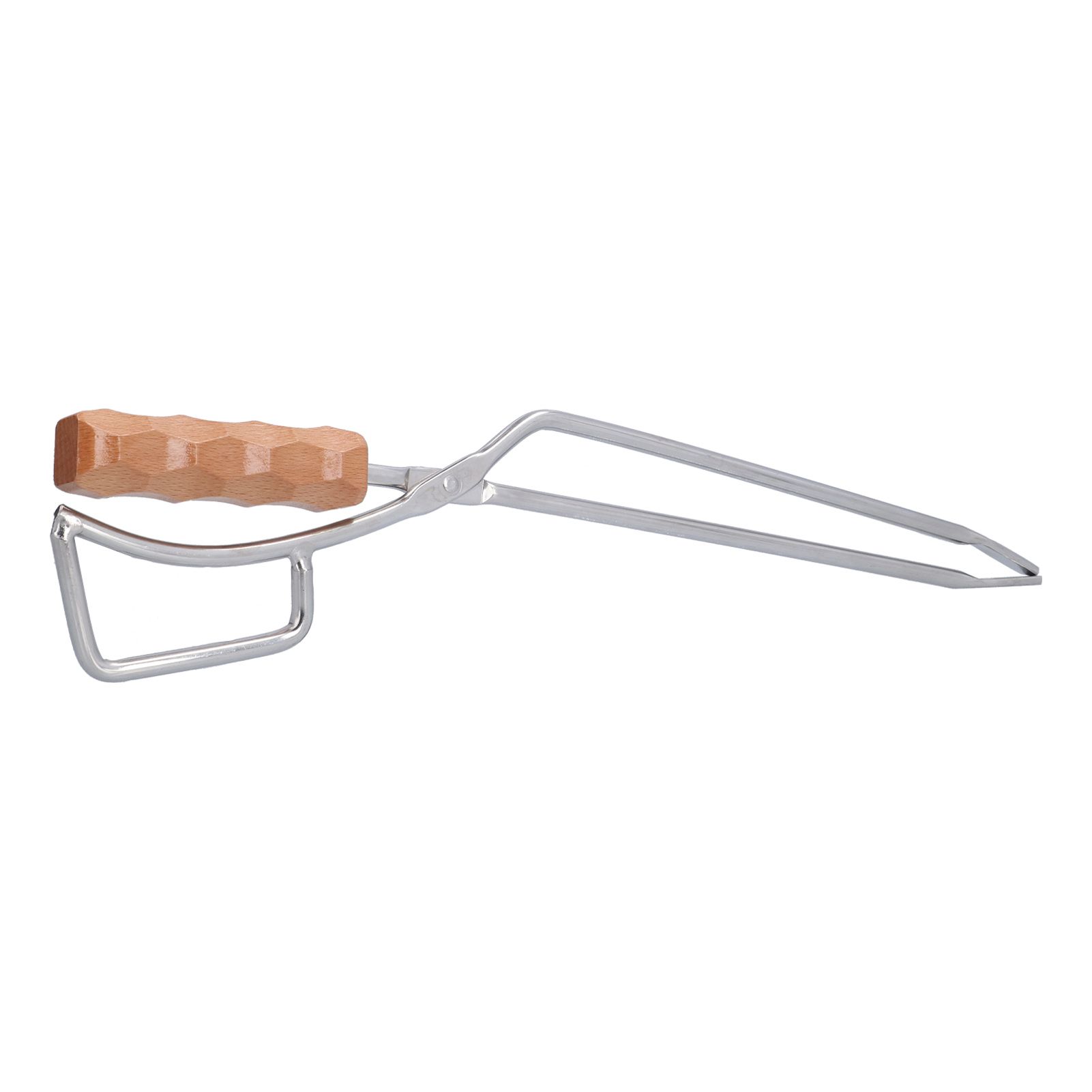 Log Tongs Beech Wood Handle Stainless Steel Clamp High Temperature Resistance view 9
