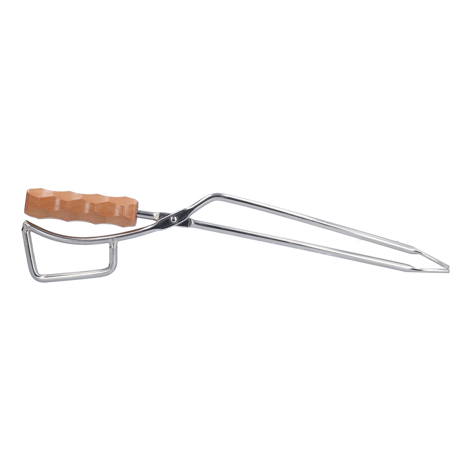 Log Tongs Beech Wood Handle Stainless Steel Clamp High Temperature Resistance view 10