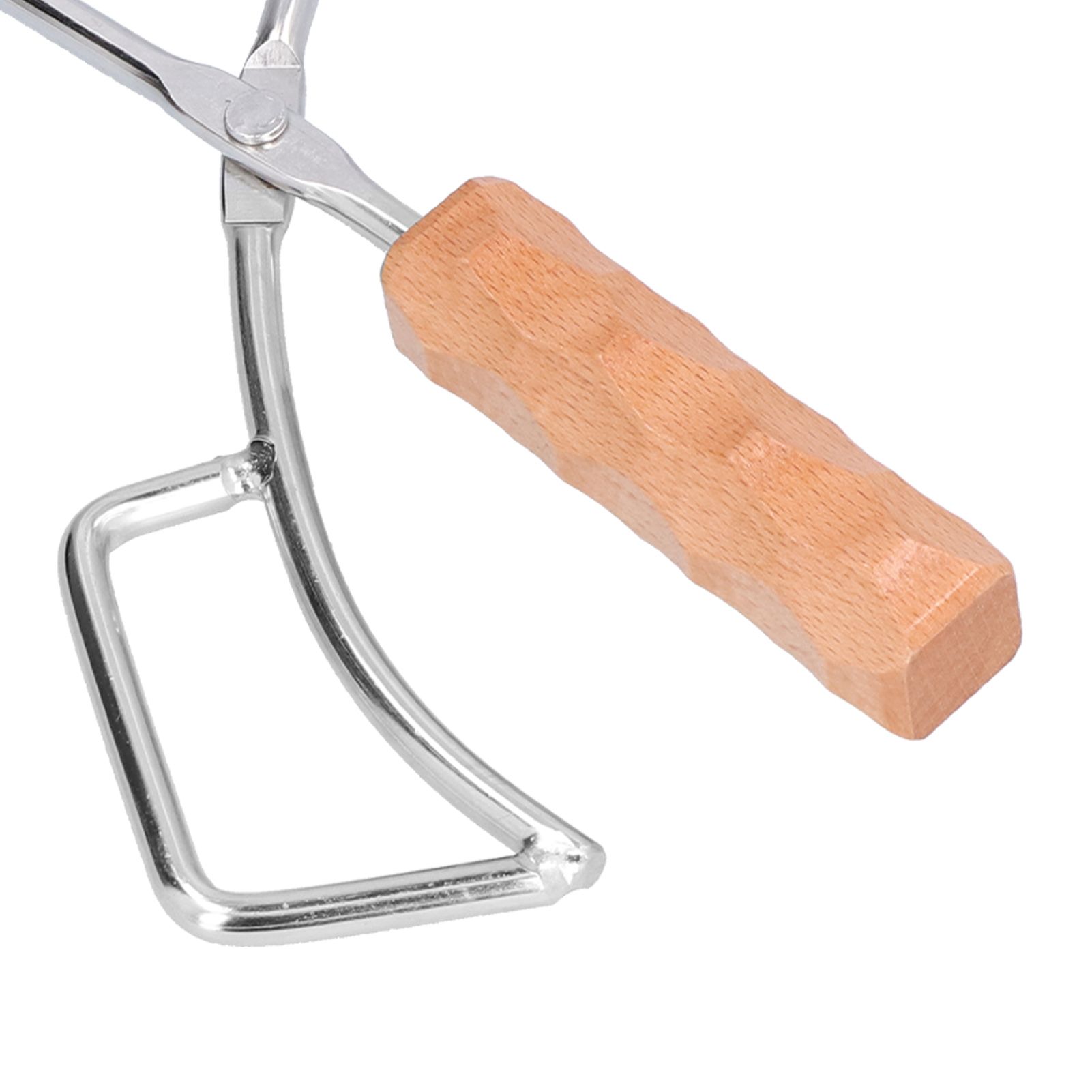 Log Tongs Beech Wood Handle Stainless Steel Clamp High Temperature Resistance view 14