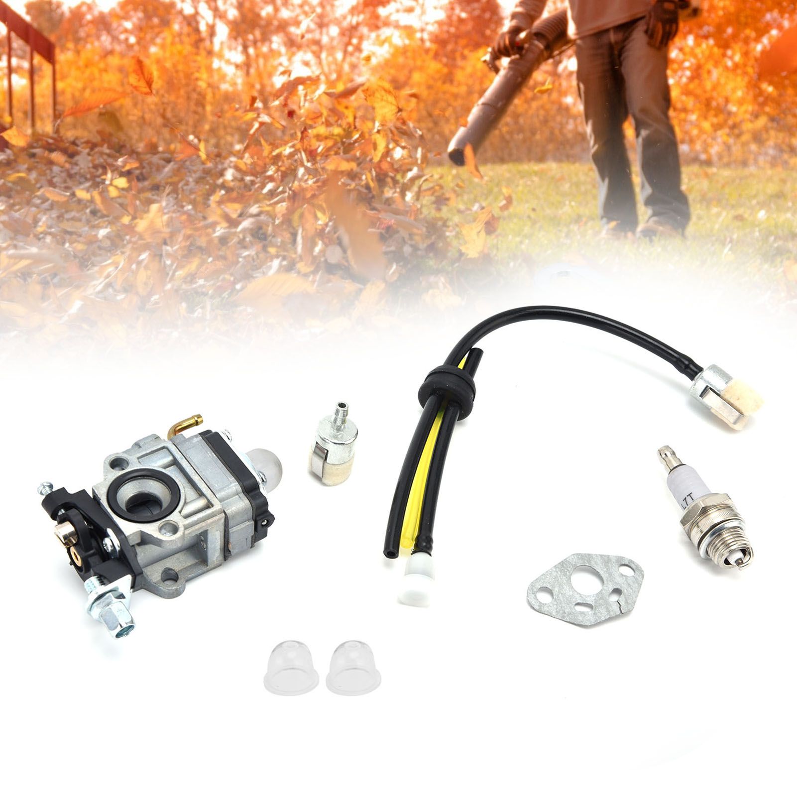 Carburetor Kit Spark Plug Oil Tube Assembly for Poulanpro 46cc Pr46bt Poulan view 11