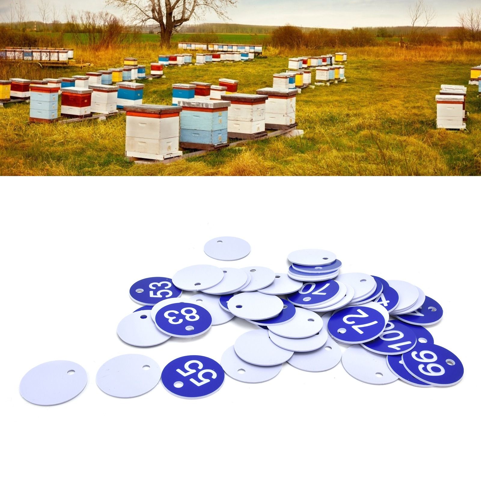 50PCS Numbered Label Numbered Tag for Farm Livestock Beekeeping Husbandry view 12